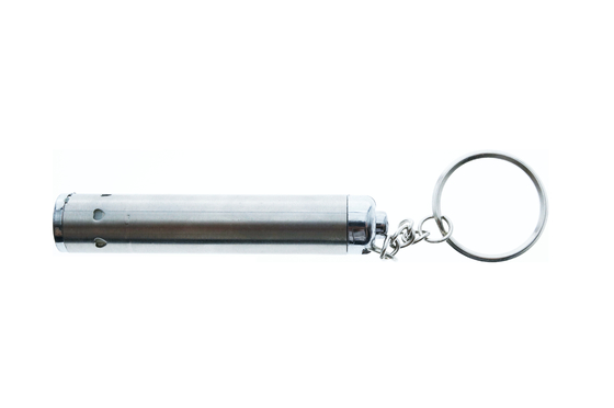 Het Roestvrije staal het LEIDENE van de buisvorm Flitslicht van Keychain voor Giftbevordering