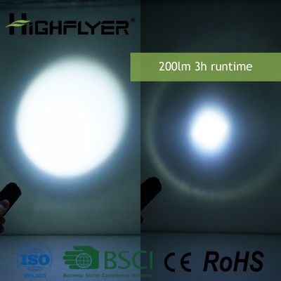 Zak die geleid flitslicht, 3W-LEIDEN hoge intensiteitsflitslicht 200LM concentreren