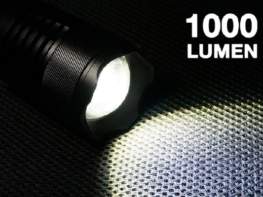 Toorts van de gezoem de Hoofd Hoge Veiligheid 1000 Lumen met 9 * aa-Batterijen