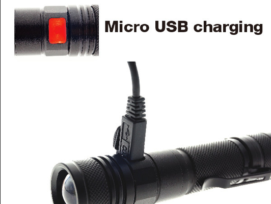 Draagbare Navulbare EDC LEIDENE Flitslicht Compacte Gloed met het Micro- Laden van USB